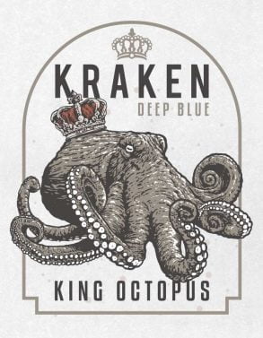 Kraken / Koningsoctopus / Tekening / Logo