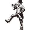 Sheriff blowing a trumpet / Drawing - Image 2