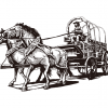 ウエスタン・カウボーイ/馬車/イラスト - 画像 (2)