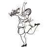 Cameriera danzante / Donna grassa / Disegno - immagine 3
