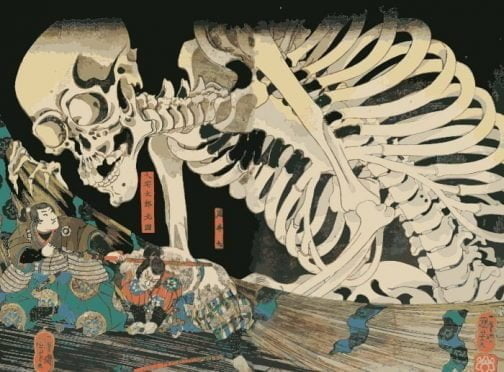 Gashadokuro Yokai / Duch Japońskie ukiyo-e autorstwa Utagawa Kuniyoshi