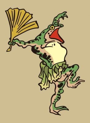Kikkerdag gedenkteken / Japanse Ukiyo-e door Kawanabe Kyosai