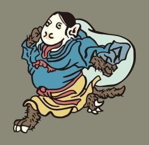 Disegno giapponese di Yokai / Demone di Kawanabe Kyosai