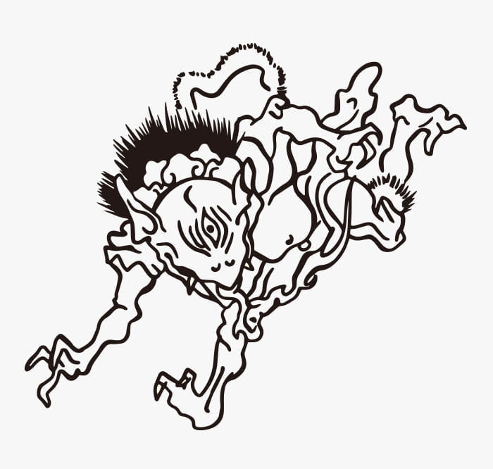 Japanese Yokai / Demon Drawing by Kawanabe Kyosai | ai illustrator file ...