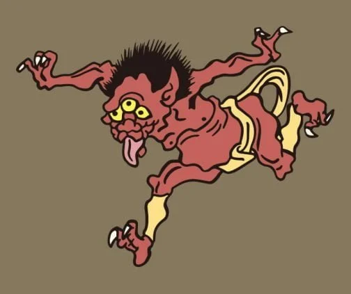 Japanese Yokai / Demon Drawing by Kawanabe Kyosai