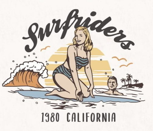 Surf girl / Drawing