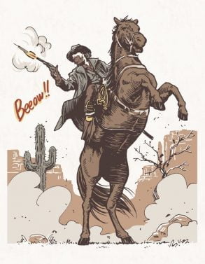 Western cowboy 02 / Tekening