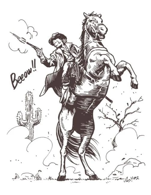 Western cowboy 02 / Drawing