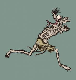 Yokai japonês / Desenho Demoníaco por Kawanabe Kyosai