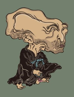 가와나베 교사이의 일본 요코이 / 악마 그림