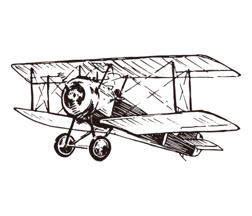 Propeller airplane 01/ Drawing