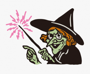 Halloween witch / Cast a spell / Drawing