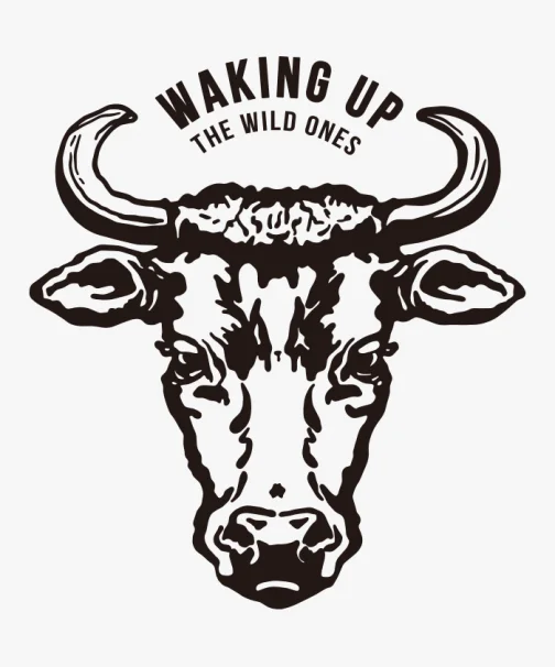 Despertar / Los salvajes / Logotipo del dibujo de un toro