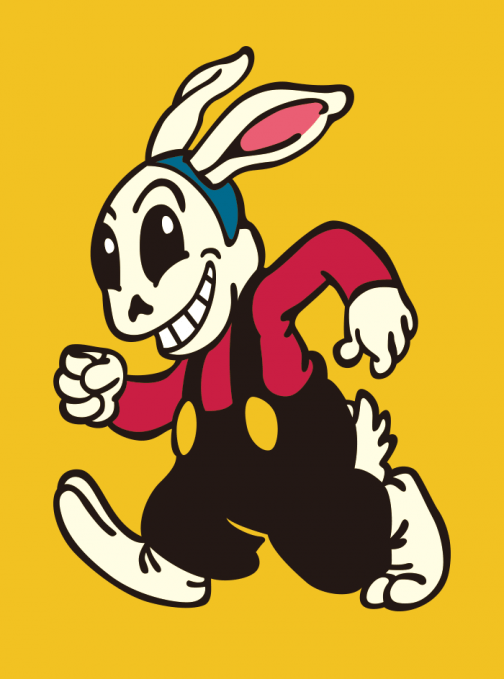 Un malvado conejo calavera / Dibujo de personaje