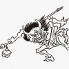 Japoński rysunek Yokai / Demona autorstwa Kawanabe Kyosai - obrazek 2
