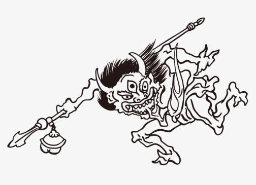 가와나베 교사이의 일본 요코이 / 악마 그림
