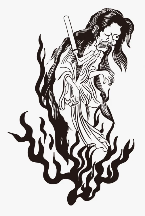 Japanse geest / Tekening door Utagawa Kunisada