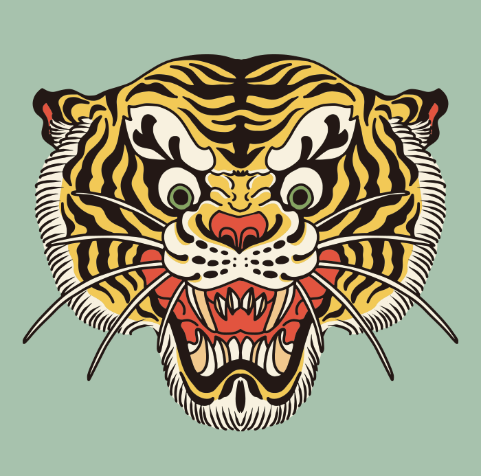 How to draw a Tiger 🐯 Traditional Japanese Tattoo - YouTube