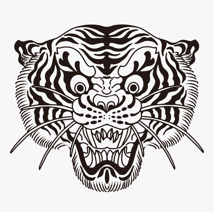 Asian japanese tiger wild animal for tattoo Vector Image