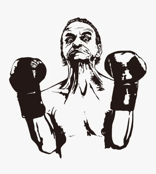 Vieil homme sauvage / Boxe / Dessin