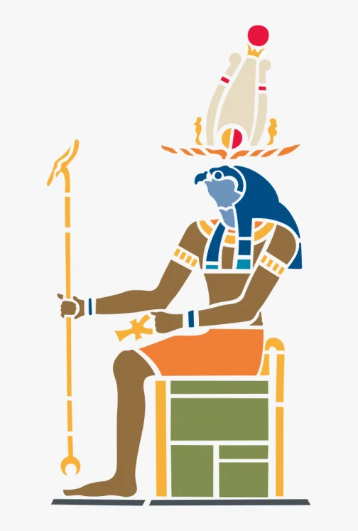 Motivo egiziano / Dio del cielo / Horus / Disegno