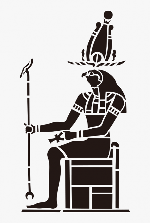 Motivo egipcio / Dios del cielo / Horus / Dibujo