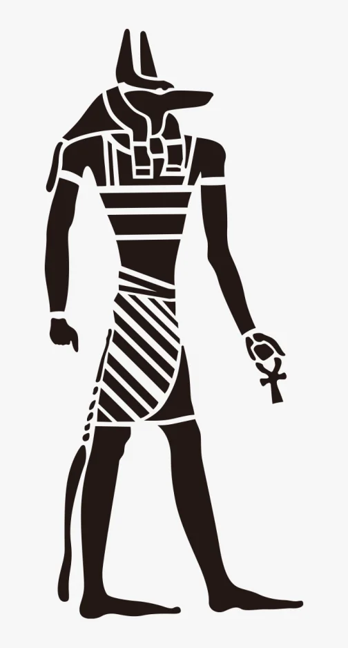 Motivo egípcio / Deus do mundo inferior / Anubis / Desenho