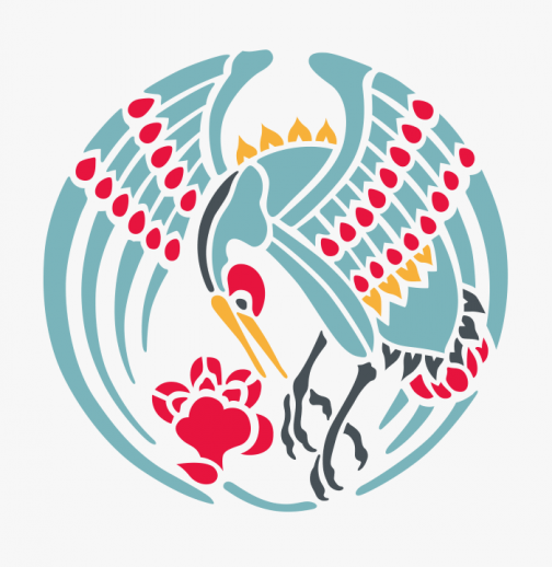 鶴のシンボルマーク/ロゴ/イラスト
