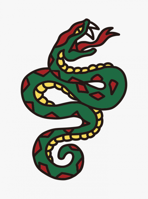 美国传统蛇/图画