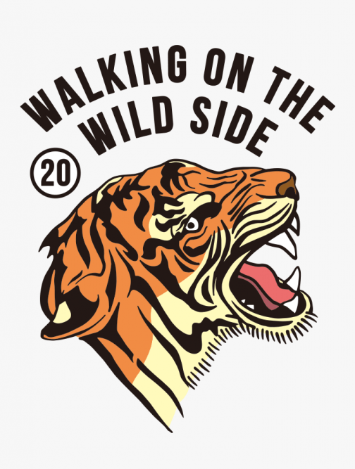 Tiger Logo / Waking on the wild side / Drawing