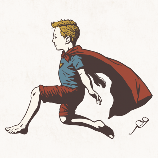 鋼鉄の少年（スーパーマン）／イラスト