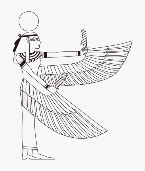 Motivo egípcio / Ísis / Egito / Desenho