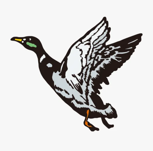 Retro-Stil Ente Zeichnung