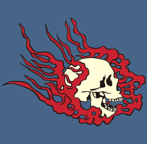 Skull Fireball / Drawing