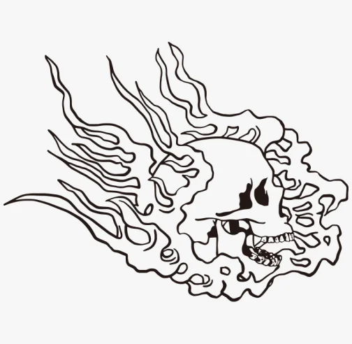 Skull Fireball / Drawing