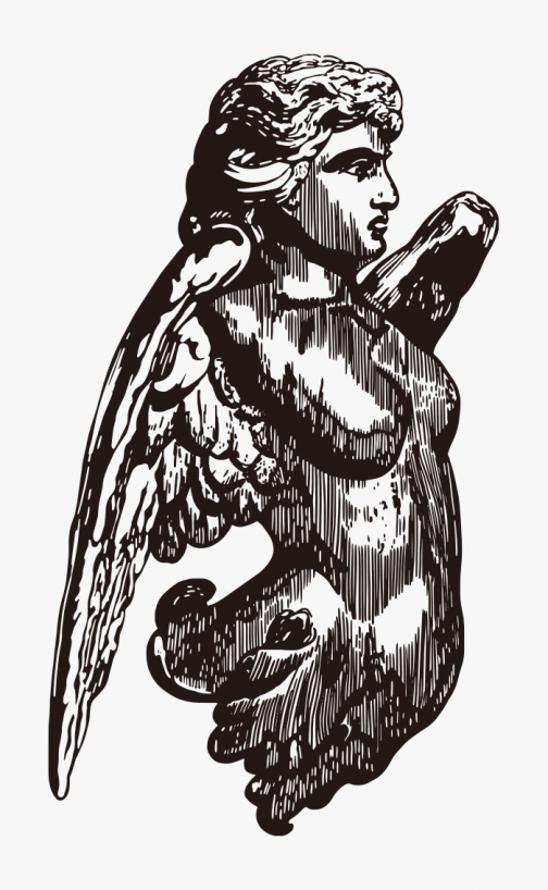 Desenho da Estátua do Anjo em Pedra