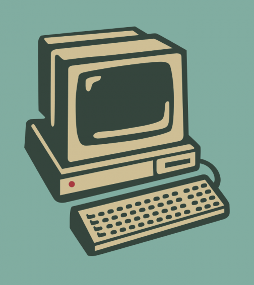 Retro computer - illustration -