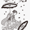 Hojas de otoño y mujeres Ukiyo-e japonés de Suzuki Harunobu - Imagen 2
