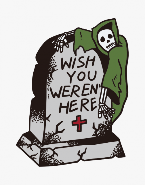Wish you weren't here - Skull feelings - Drawing