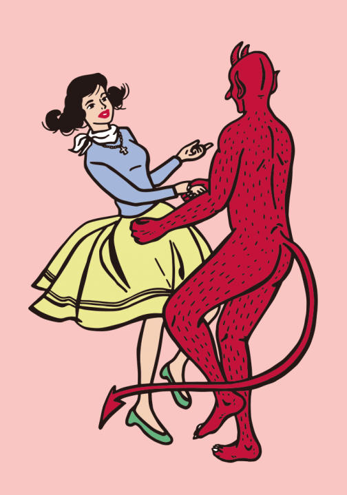 Der Tanz mit dem Teufel - Zeichnung
