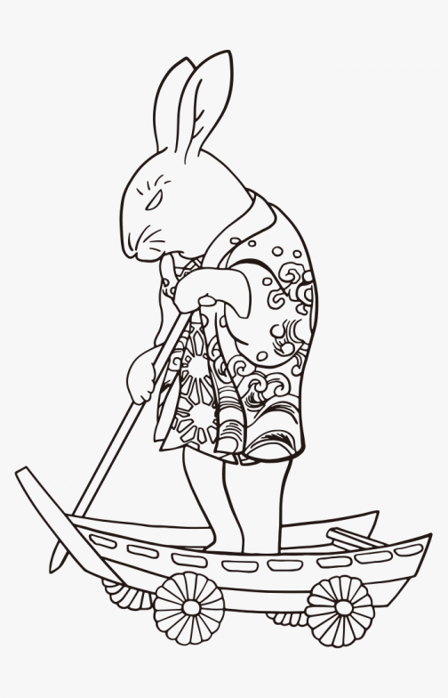 Lapin - Personnage - Ukiyo-e japonais de Kuniyoshi