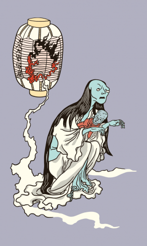Yotsuya Kaidan - Yokai-Geist - Ukiyo-e von Utagawa Kuniyoshi