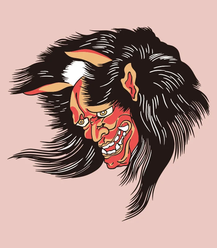 茨城土司--传说中的恶魔--日本浮世绘，作者：宇多川国贞| ai