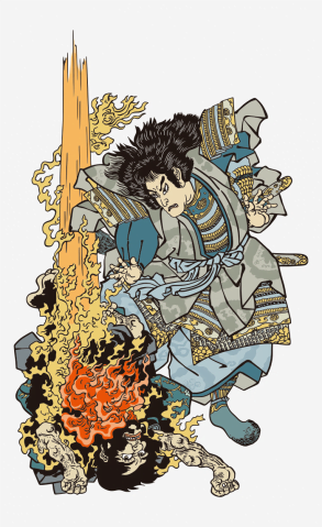 Shuten Doji / Yokai / Geist Japanisches Ukiyoe von Utagawa Kuniyoshi