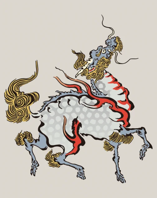 Kirin (Legend of animal) Japanese Ukiyo-e by Kano Tsunenobu | ai ...