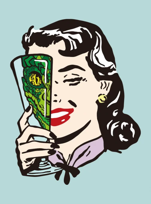 Regardez à travers le verre, vous verrez la vérité - Dessin Leptarian