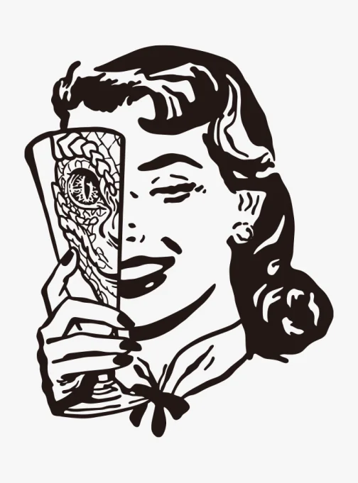 Regardez à travers le verre, vous verrez la vérité - Dessin Leptarian