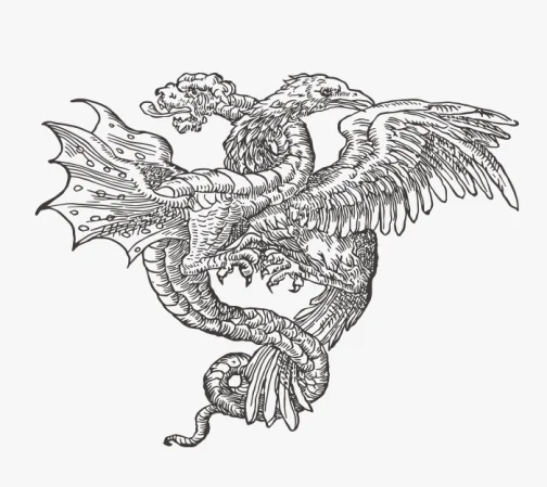 Dessin rétro-culte - L'aigle et le dragon