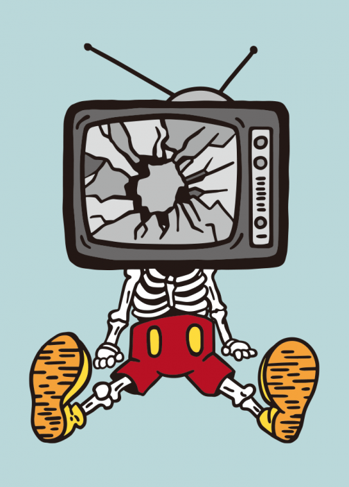 Stay away from TV media - Brainwash - Drawing