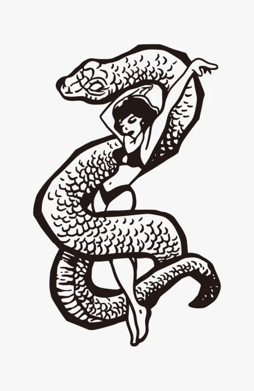 La ballerina e il serpente - Disegno